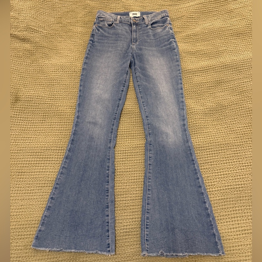 Paige Women's Blue Flare Jeans